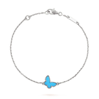 [LUXE JEWELRY]BUTTERFLY TURQUOISE BUTTERFLY BRACELET SILVER