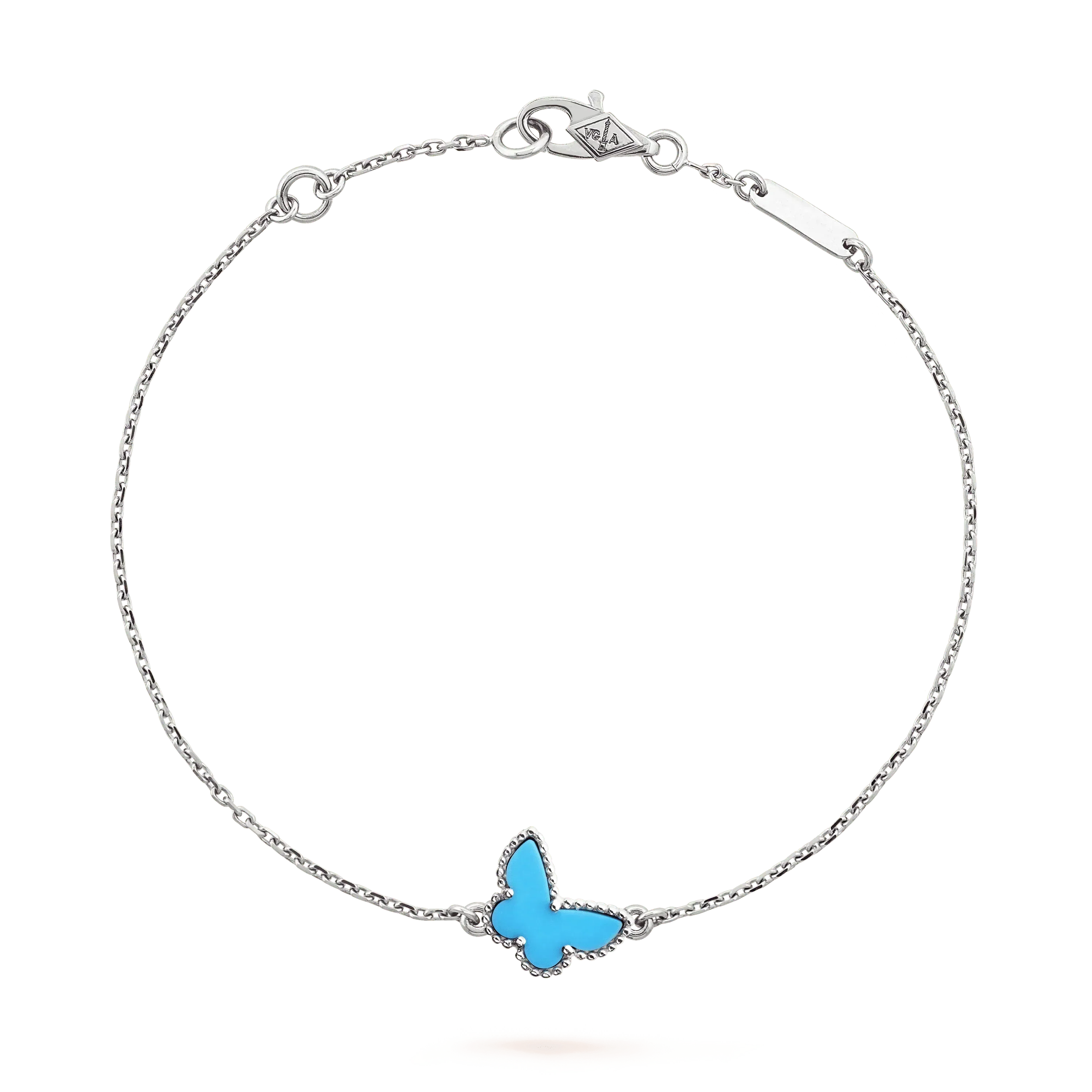 [LUXE JEWELRY]BUTTERFLY TURQUOISE BUTTERFLY BRACELET SILVER