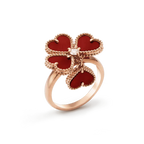 [LUXE JEWELRY]SWEET CLOVER CARNELIAN RING