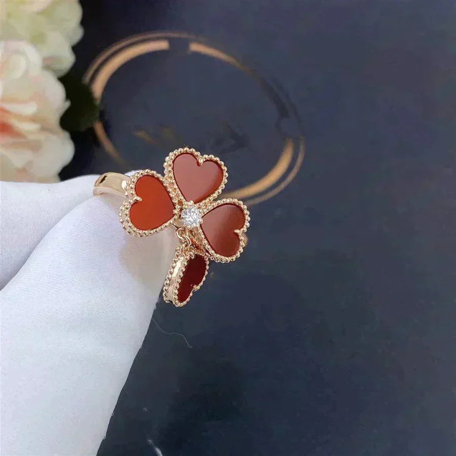 [LUXE JEWELRY]SWEET CLOVER CARNELIAN RING