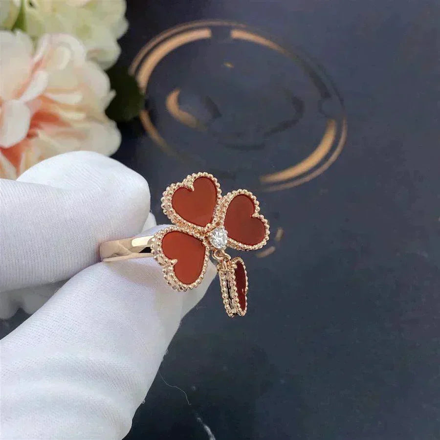 [LUXE JEWELRY]SWEET CLOVER CARNELIAN RING