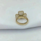[LUXE JEWELRY]SWEET CLOVER WHITE MOP RING
