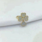 [LUXE JEWELRY]SWEET CLOVER WHITE MOP RING