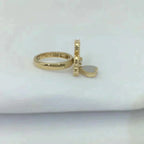 [LUXE JEWELRY]SWEET CLOVER WHITE MOP RING