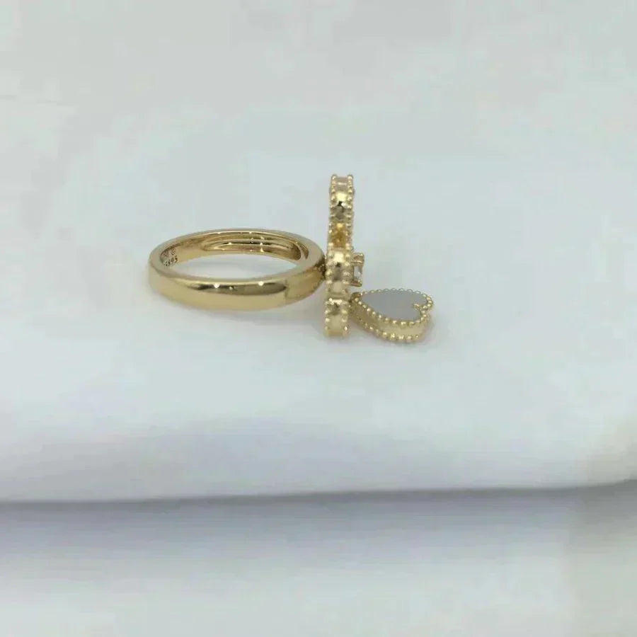 [LUXE JEWELRY]SWEET CLOVER WHITE MOP RING