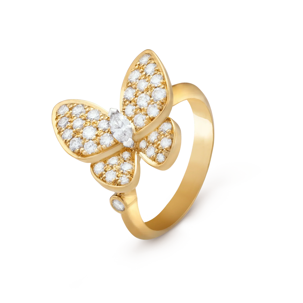[LUXE JEWELRY]BUTTERFLY DIAMOND RING