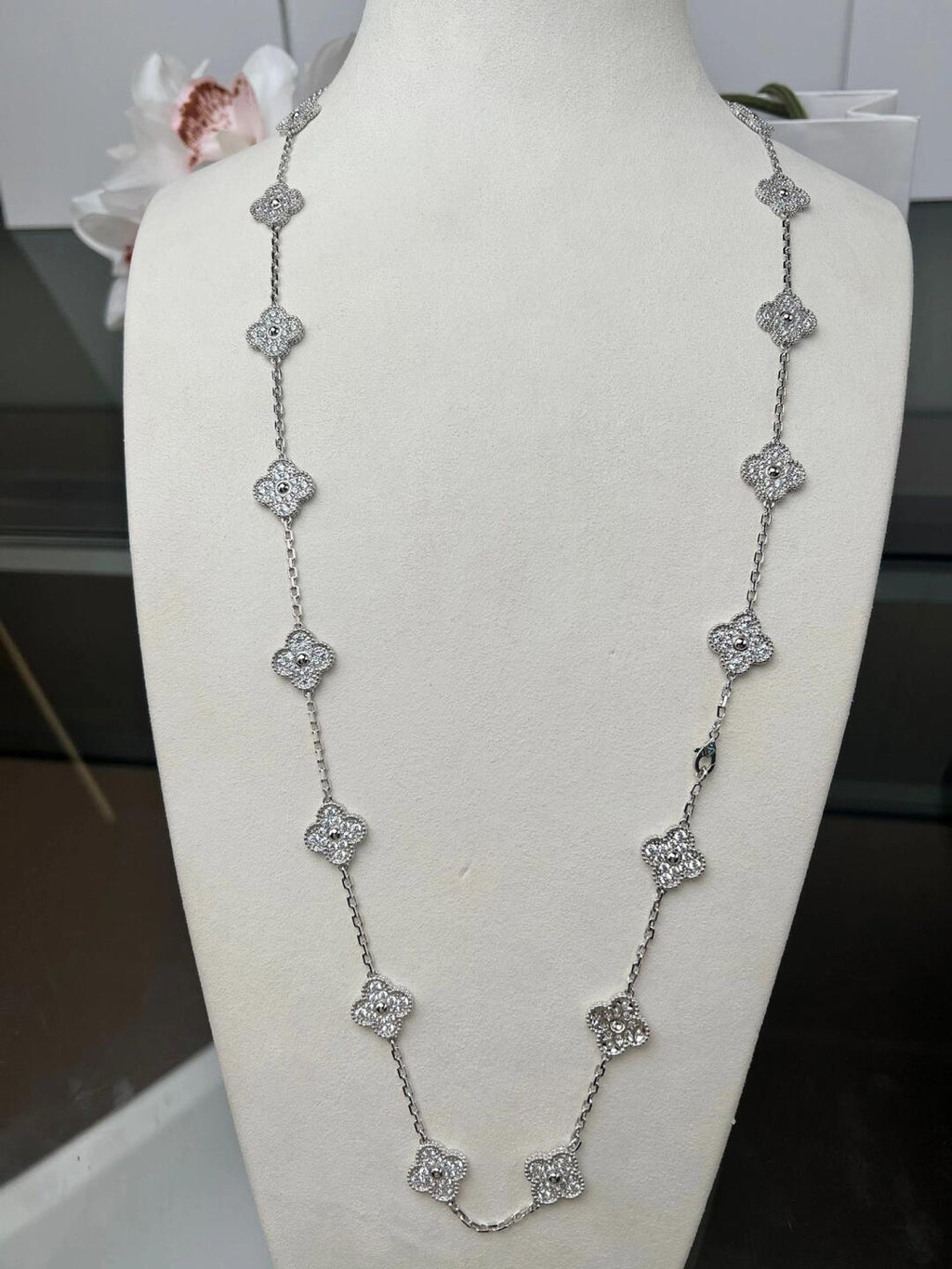 [LUXE JEWELRY]CLOVER 20 MOTIFS DIAMOND SILVER