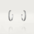 [Luxe]LOVE DIAMOND SILVER HOOP EARRINGS