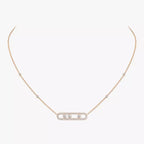 [Luxe Jewellery]  Move Pave_ Rose Gold Diamond Necklace