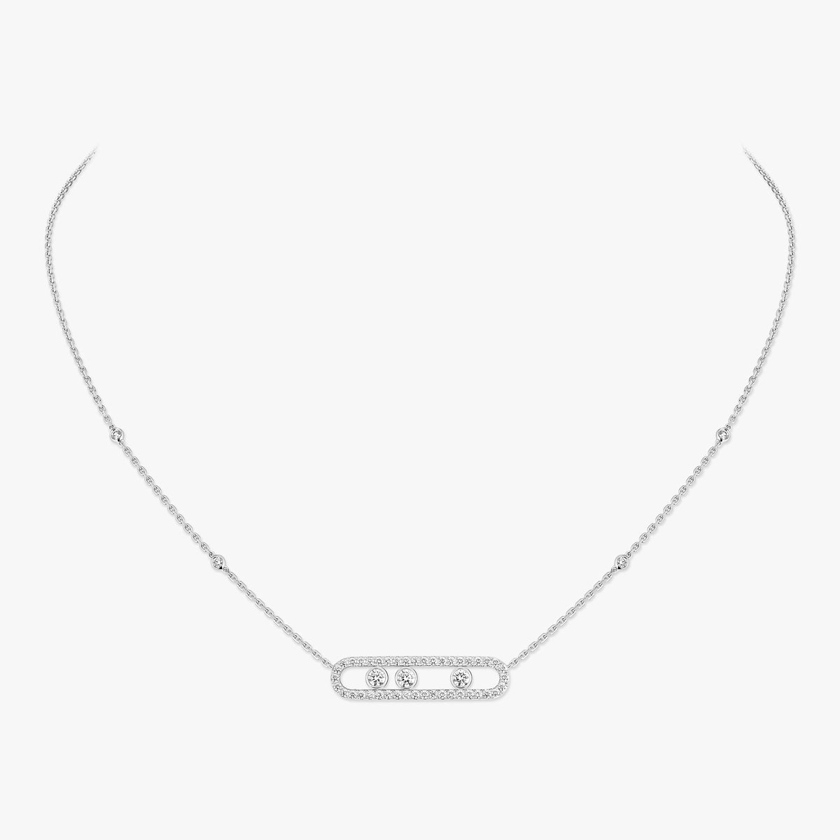 [Luxe Jewellery]  Move Pave_ Rose Gold Diamond Necklace