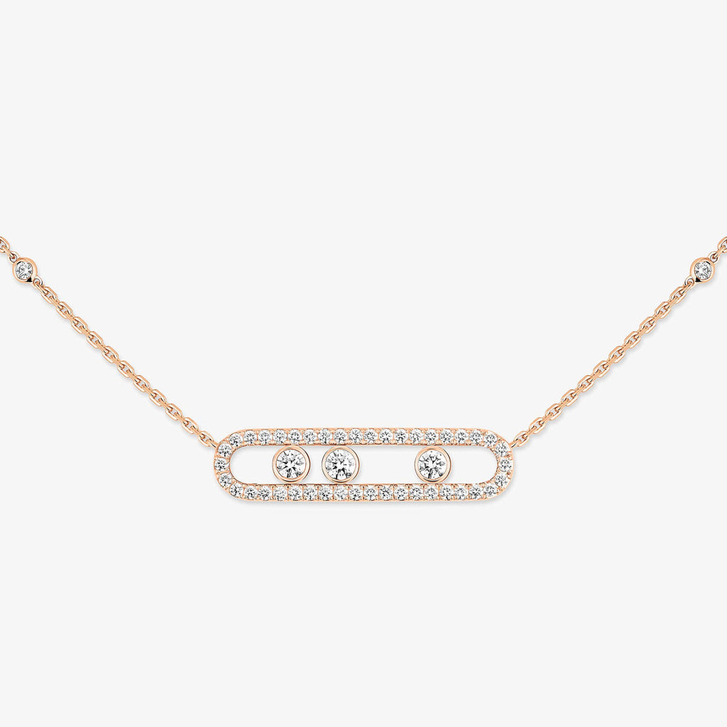[Luxe Jewellery]  Move Pave_ Rose Gold Diamond Necklace