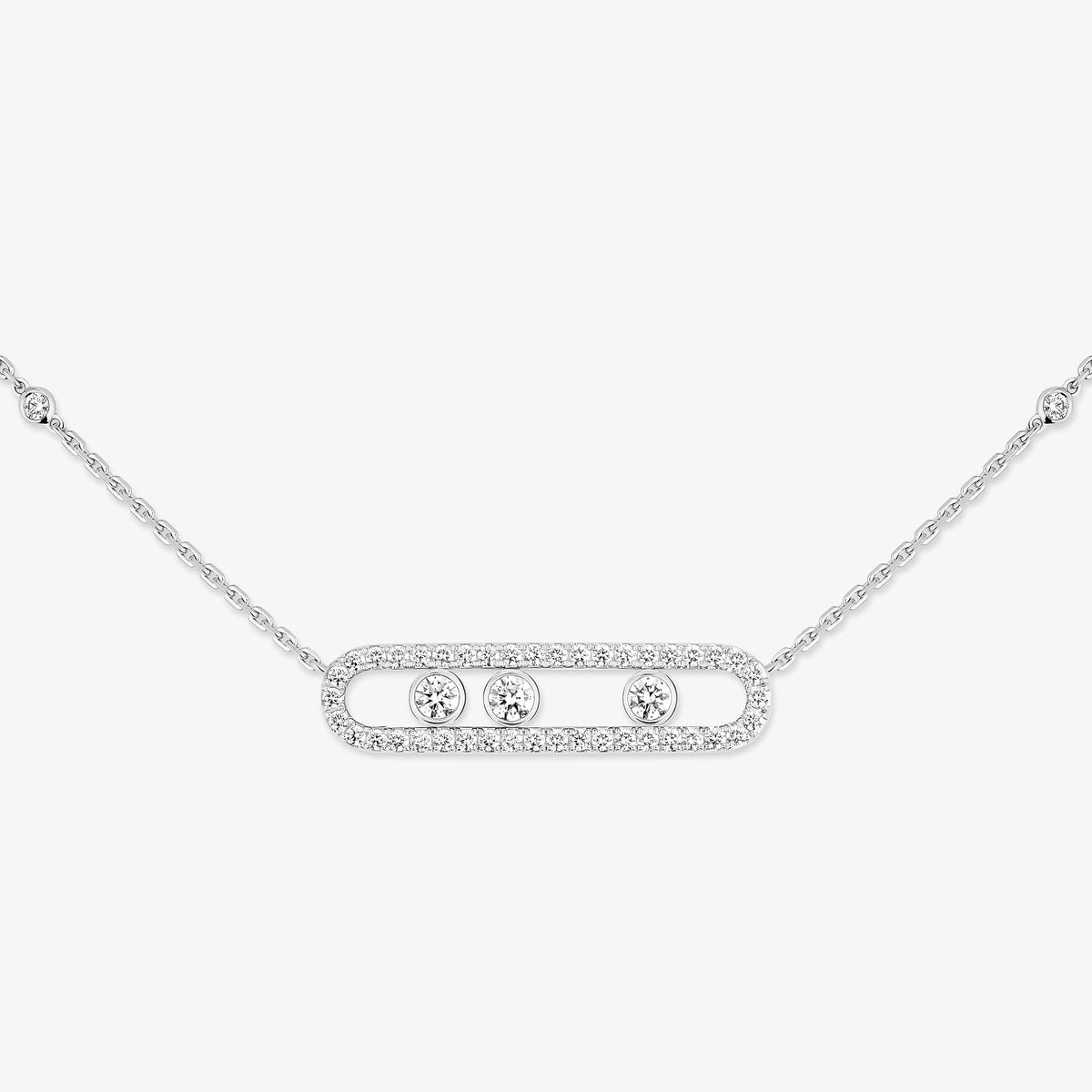 [Luxe Jewellery]  Move Pave_ Rose Gold Diamond Necklace