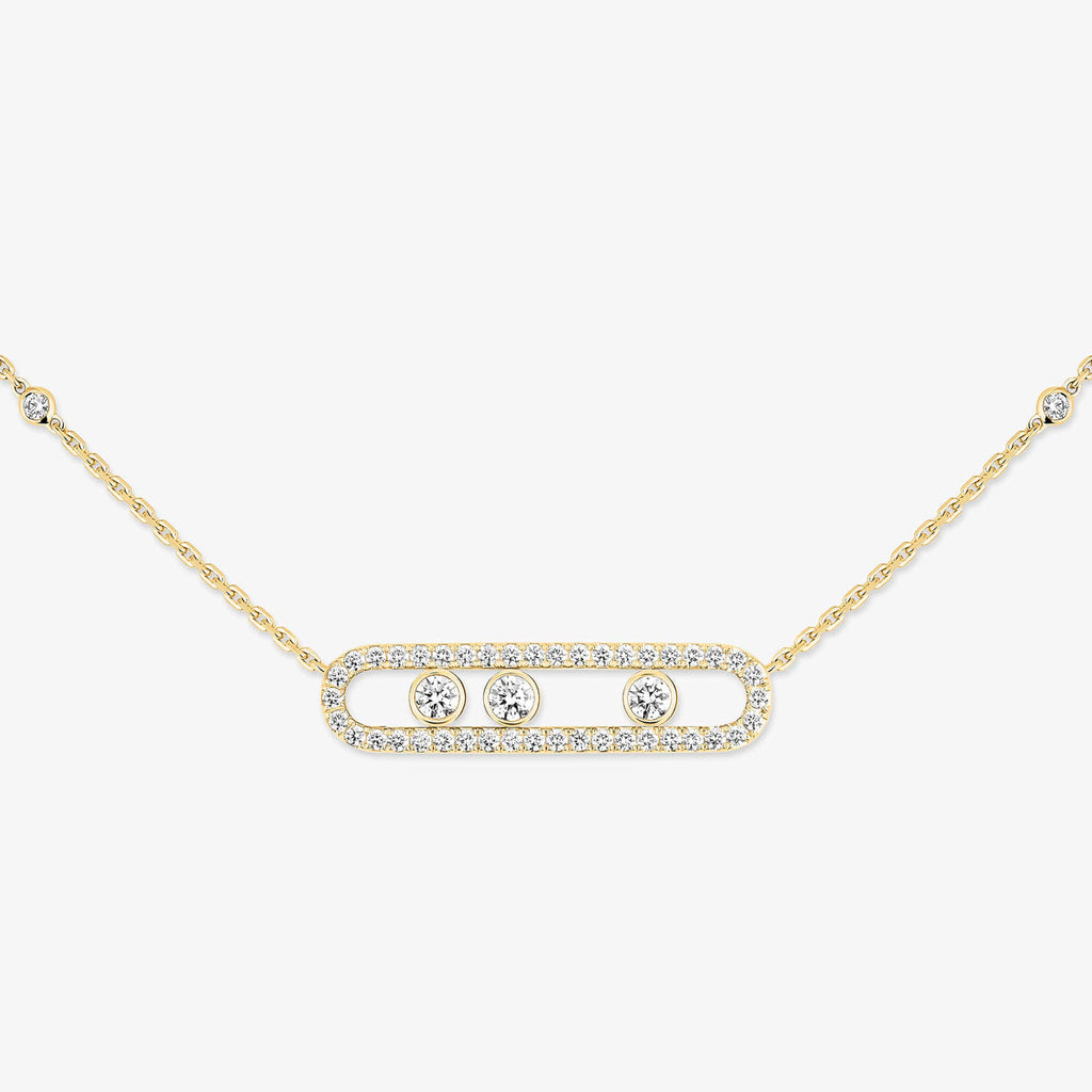 [Luxe Jewellery]  Move Pave_ Rose Gold Diamond Necklace