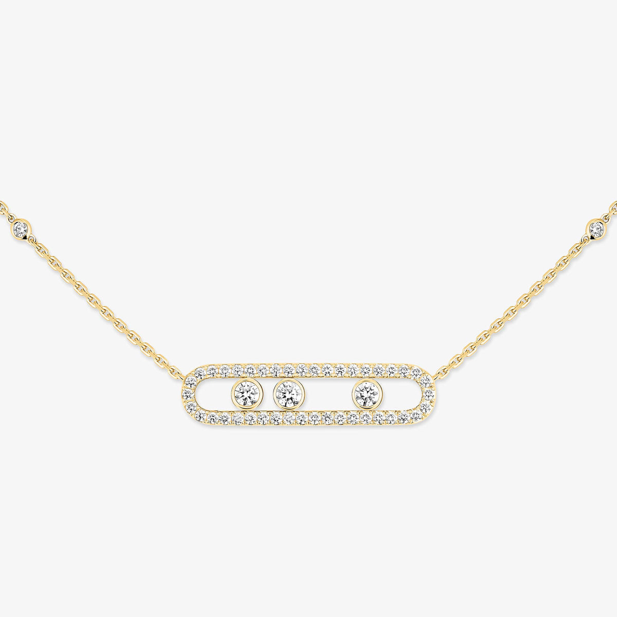 [Luxe Jewellery]  Move Pave_ Rose Gold Diamond Necklace