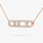 [Luxe Jewellery]  Move Pave_ Rose Gold Diamond Necklace