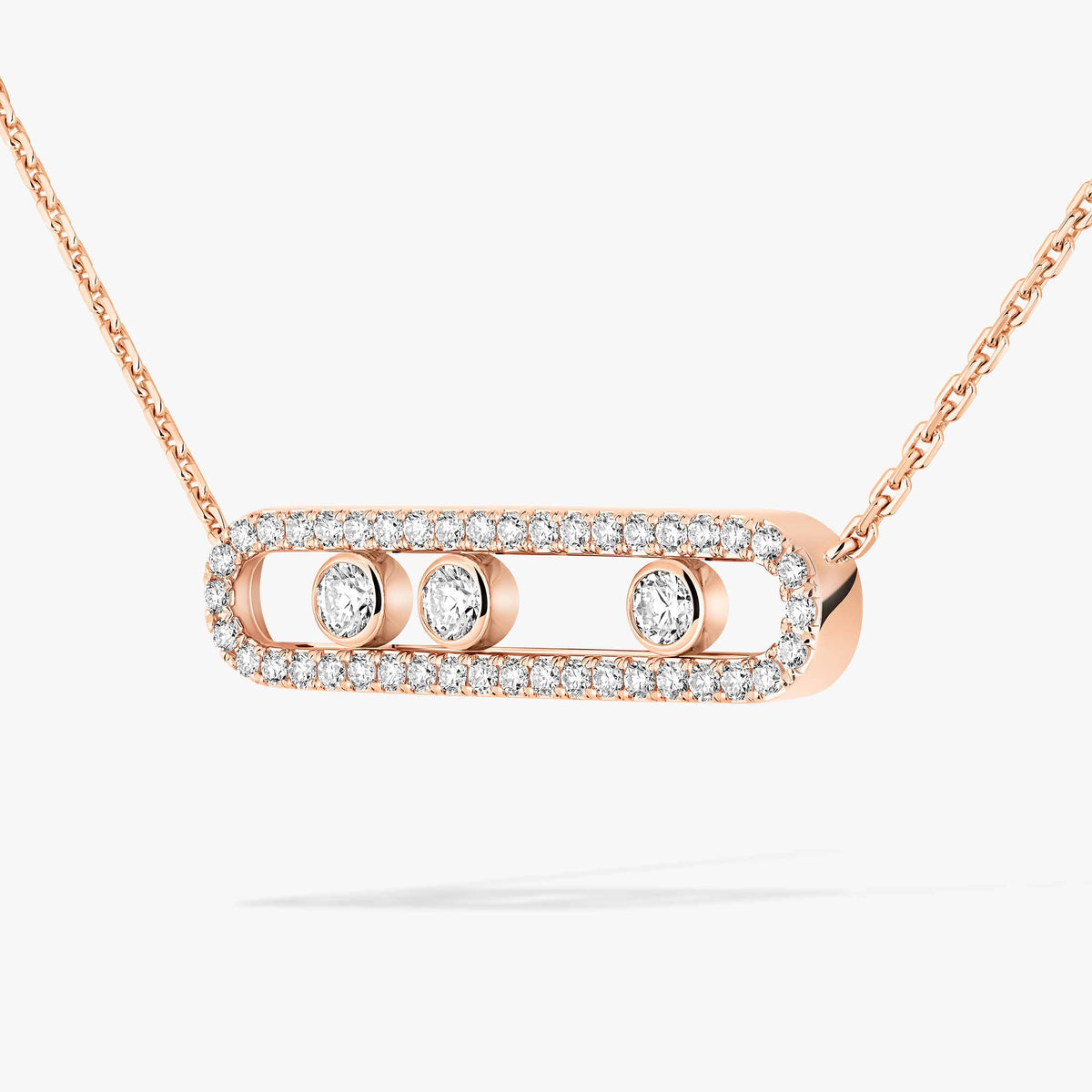 [Luxe Jewellery]  Move Pave_ Rose Gold Diamond Necklace