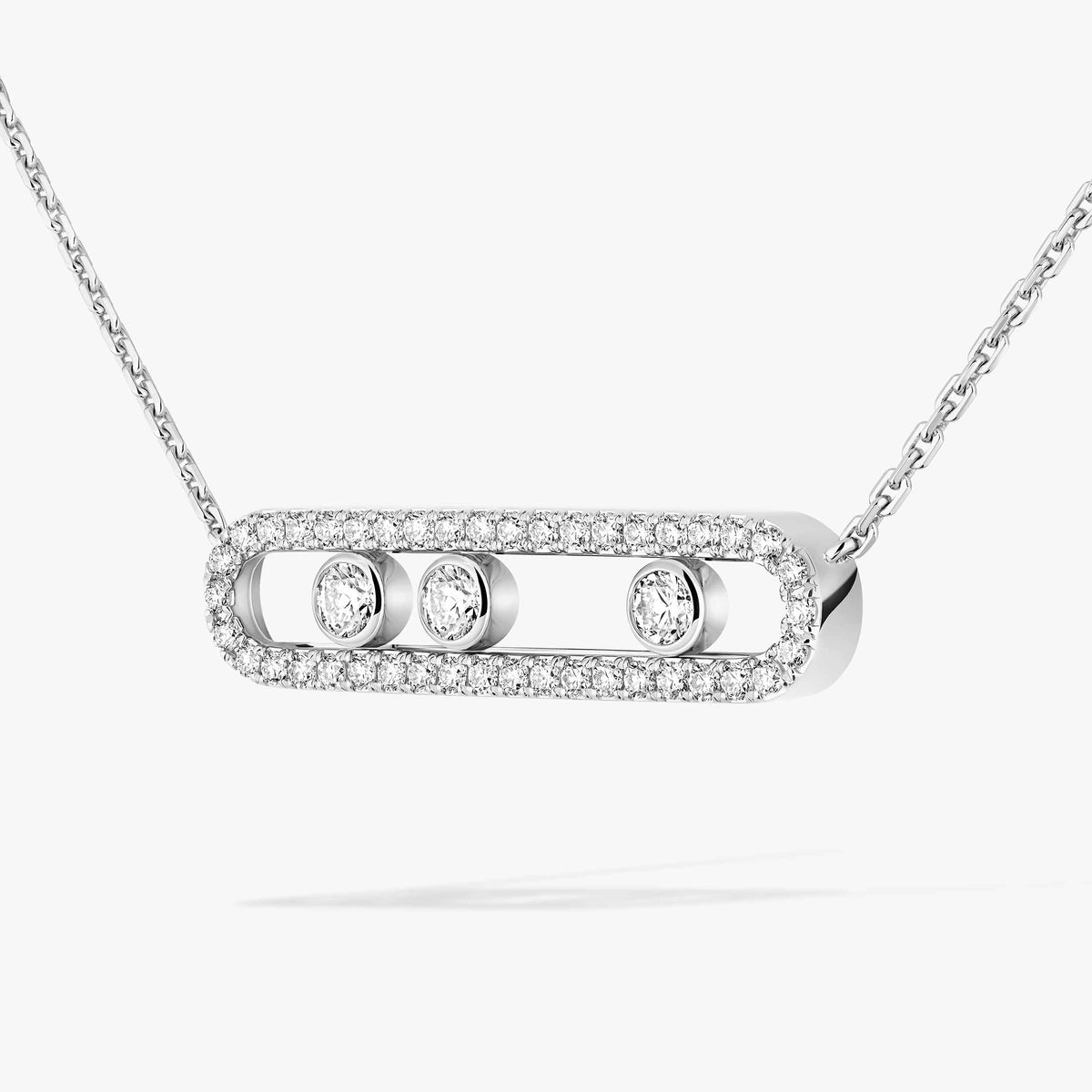 [Luxe Jewellery]  Move Pave_ Rose Gold Diamond Necklace