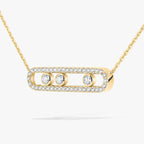 [Luxe Jewellery]  Move Pave_ Rose Gold Diamond Necklace