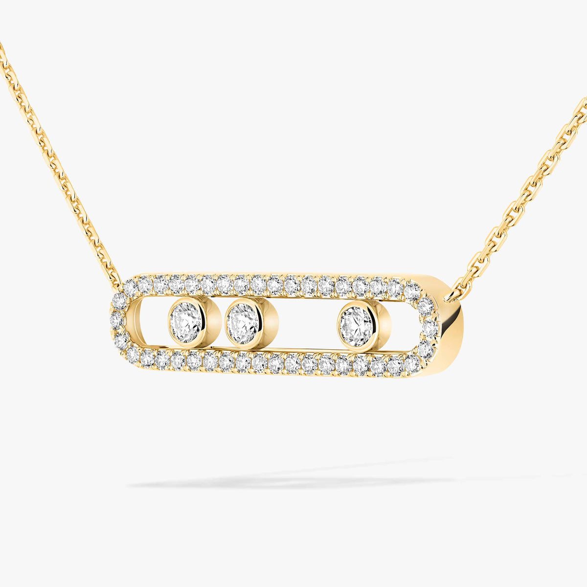 [Luxe Jewellery]  Move Pave_ Rose Gold Diamond Necklace