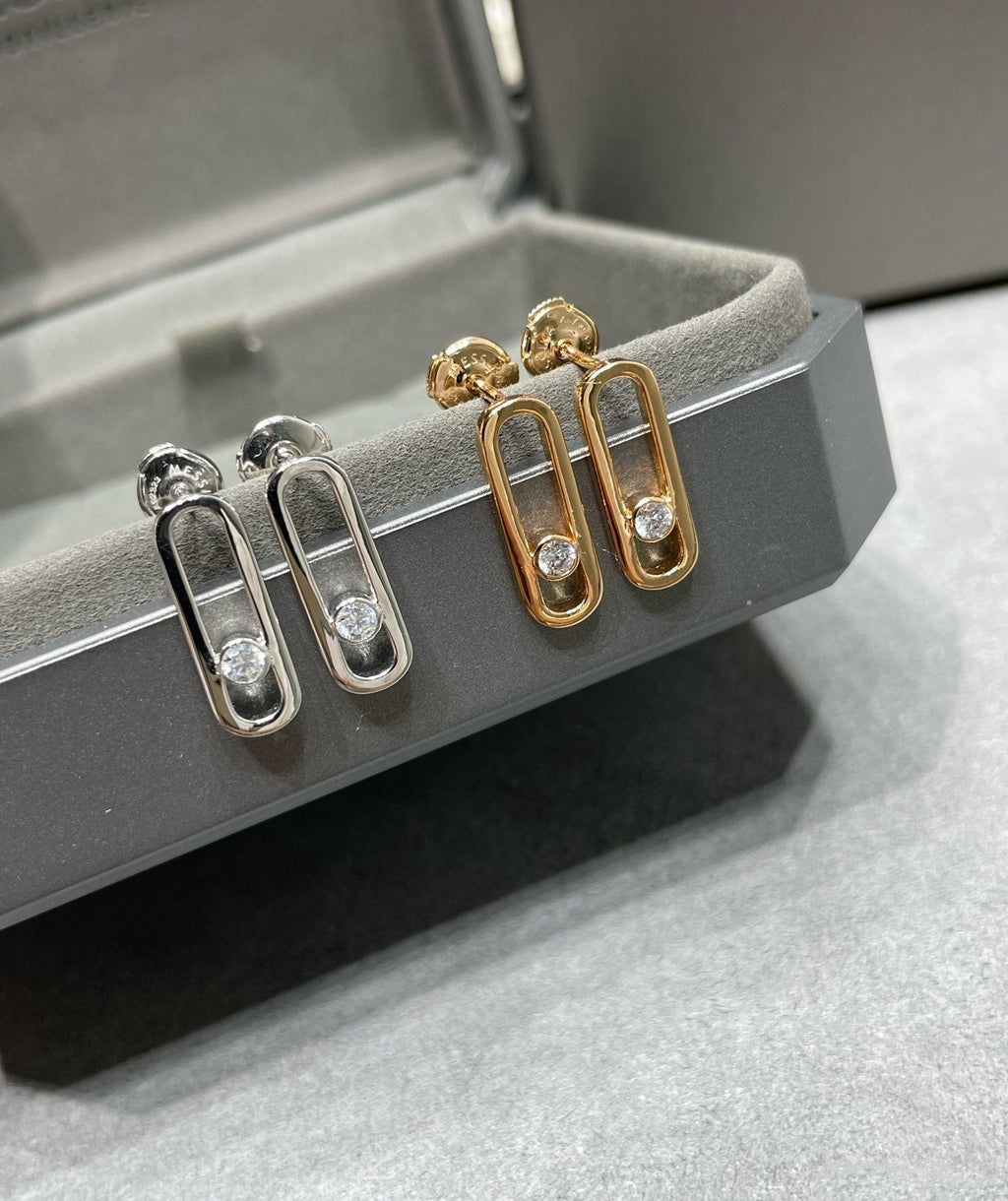 [Luxe Jewellery] MOVE UNO SMALL 1 DIAMOND EARRINGS