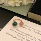 [LUXE JEWELRY]PERLEE COULEURS DIAMOND ROSE GOLD BETWEEN THE FINGER RING