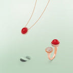 [LUXE JEWELRY]PERLEE COULEURS DIAMOND ROSE GOLD BETWEEN THE FINGER RING