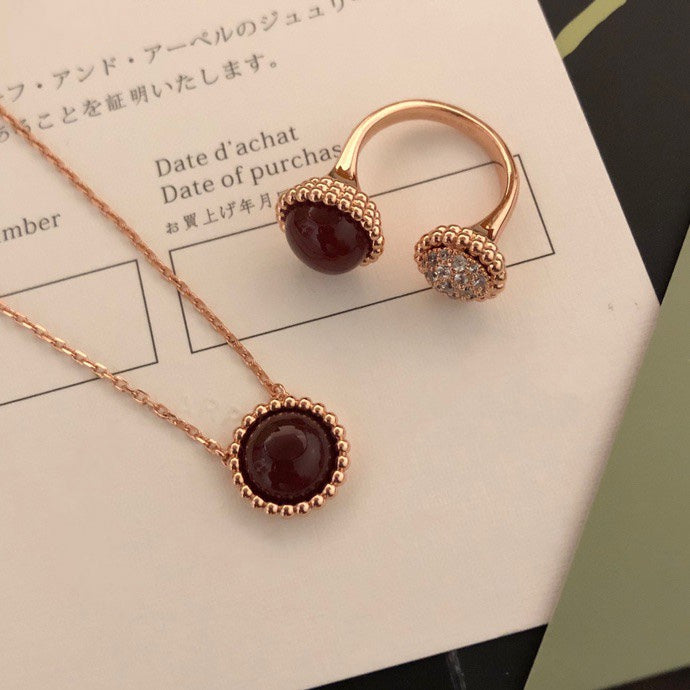 [LUXE JEWELRY]PERLEE COULEURS DIAMOND ROSE GOLD BETWEEN THE FINGER RING