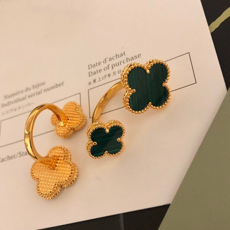 [LUXE JEWELRY]CLOVER BETWEEN THE FINGER RING