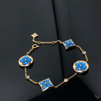 [LUXE JEWELRY]STAR AND SUN 4 MOTIF BLUE BRACELET