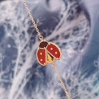 [LUXE JEWELRY]LUCKY SPRING 1 MOTIF PINK GOLD BRACELET
