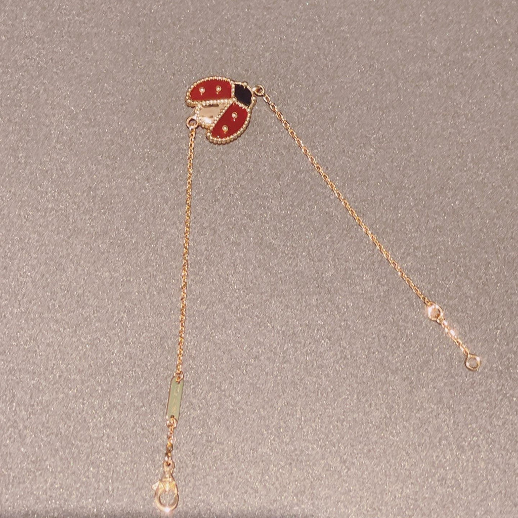 [LUXE JEWELRY]LUCKY SPRING 1 MOTIF PINK GOLD BRACELET