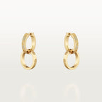 [LUXE JEWELRY] LOVE 3.3MM DANGLE HALF DIAMOND EARRINGS