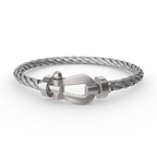 [LUXE JEWELRY]FORCE LARGE HORSESHOE NO DIAMOND BRACELET SILVER