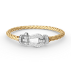 [LUXE JEWELRY]FORCE LARGE HORSESHOE FULL DIAMOND BRACELET SILVER