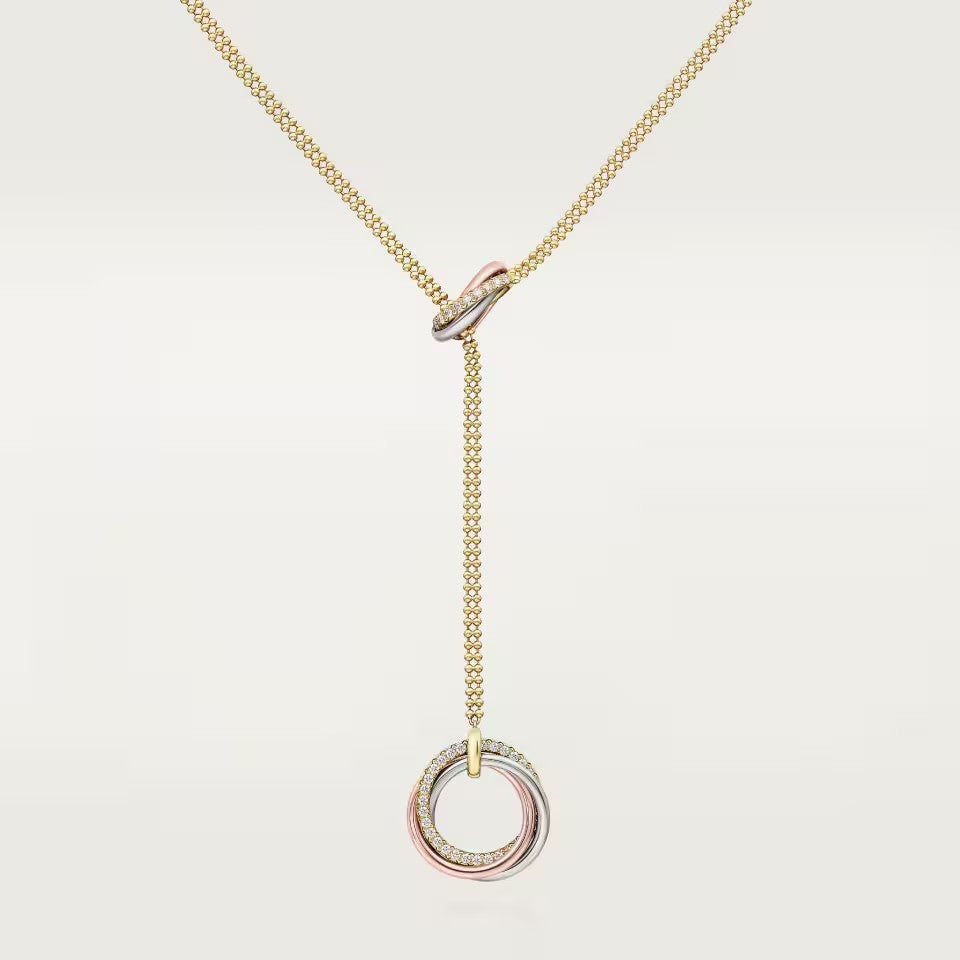 [LUXE JEWELRY] TRINITY DIAMONDS NECKLACE