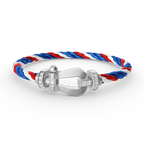 [LUXE JEWELRY]FORCE LARGE HORSESHOE HALF DIAMOND BRACELET SILVER