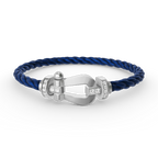 [LUXE JEWELRY]FORCE LARGE HORSESHOE HALF DIAMOND BRACELET SILVER