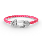 [LUXE JEWELRY]FORCE LARGE HORSESHOE HALF DIAMOND BRACELET SILVER