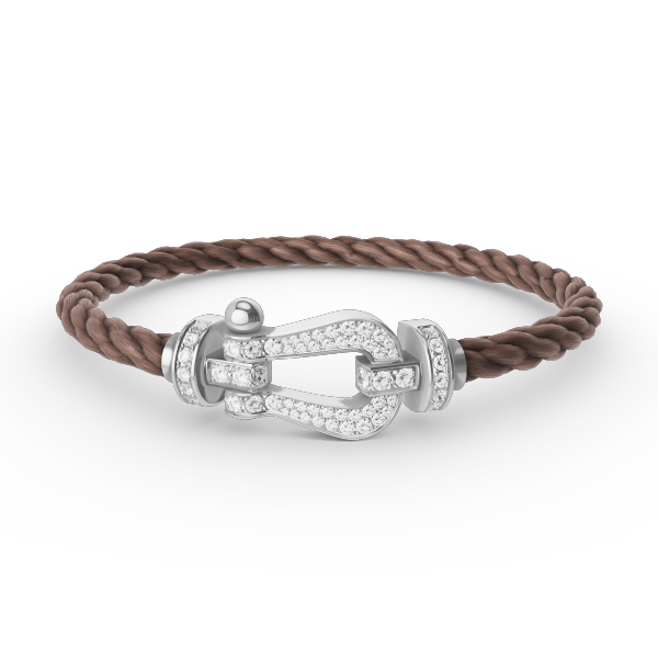 [LUXE JEWELRY]FORCE LARGE HORSESHOE FULL DIAMOND BRACELET SILVER