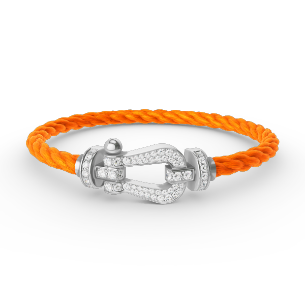 [LUXE JEWELRY]FORCE LARGE HORSESHOE FULL DIAMOND BRACELET SILVER