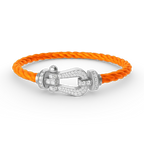 [LUXE JEWELRY]FORCE LARGE HORSESHOE FULL DIAMOND BRACELET SILVER