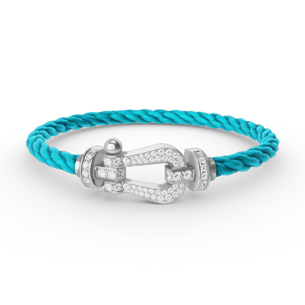[LUXE JEWELRY]FORCE LARGE HORSESHOE FULL DIAMOND BRACELET SILVER