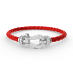 [LUXE JEWELRY]FORCE LARGE HORSESHOE FULL DIAMOND BRACELET SILVER