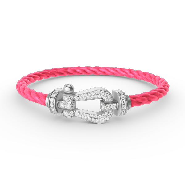 [LUXE JEWELRY]FORCE LARGE HORSESHOE FULL DIAMOND BRACELET SILVER