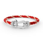 [LUXE JEWELRY]FORCE LARGE HORSESHOE FULL DIAMOND BRACELET SILVER