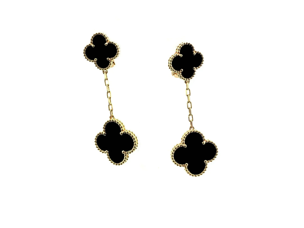 [LUXE JEWELRY]CLOVER 2 MOTIFS  EARRINGS (MULTIPLE CHOICESC