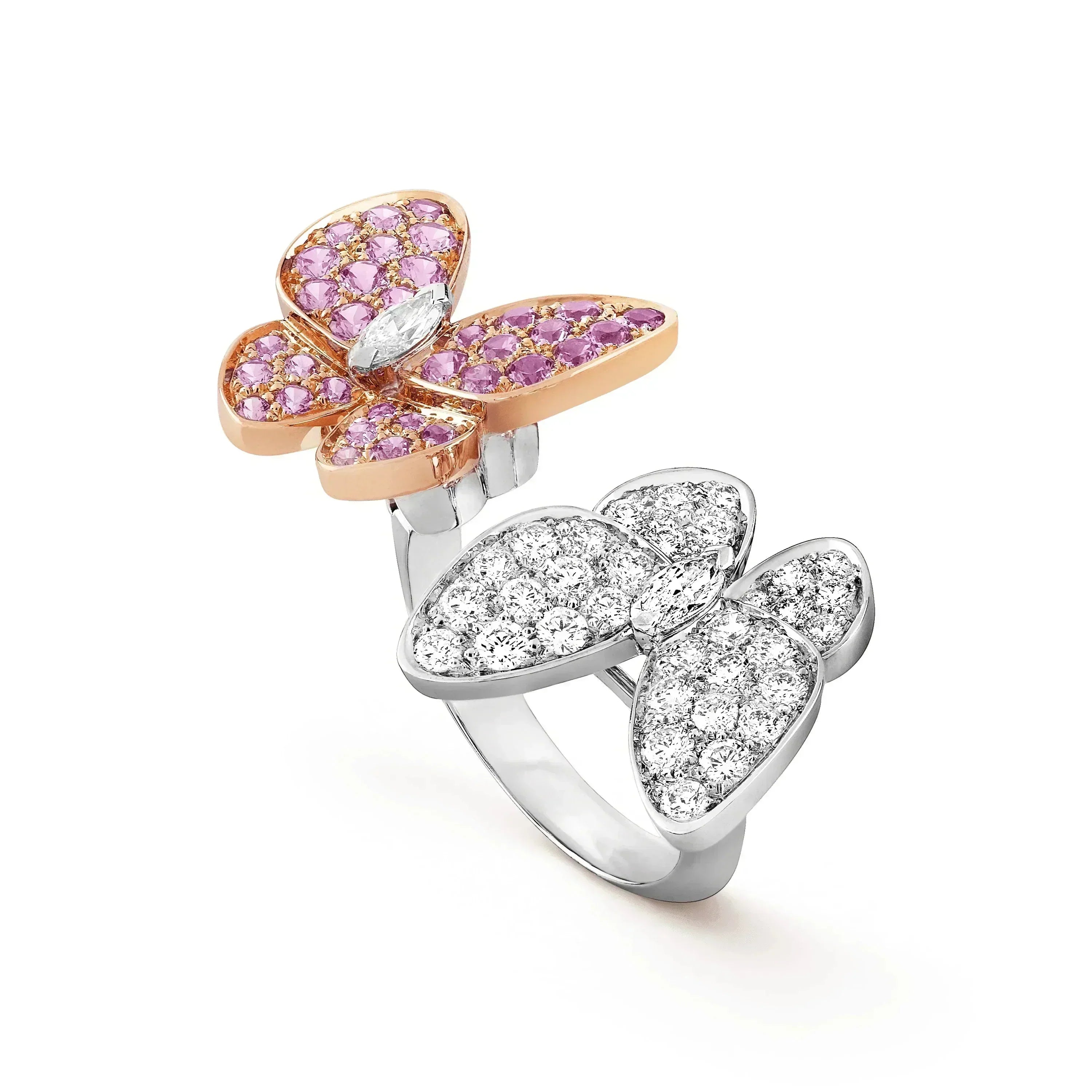 [LUXE JEWELRY]TWIN BUTTERFLY DIAMOND RING