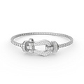 [LUXE JEWELRY]FORCE  LARGE HORSESHOE FULL DIAMOND TENNIS BRACELET
