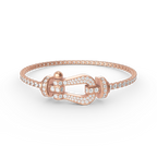 [LUXE JEWELRY]FORCE  LARGE HORSESHOE FULL DIAMOND TENNIS BRACELET